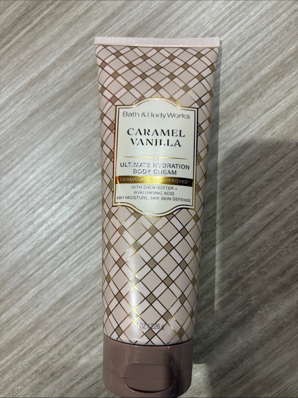 Bath & Body Works Caramel Vanilla Body Cream - Pink & Gold